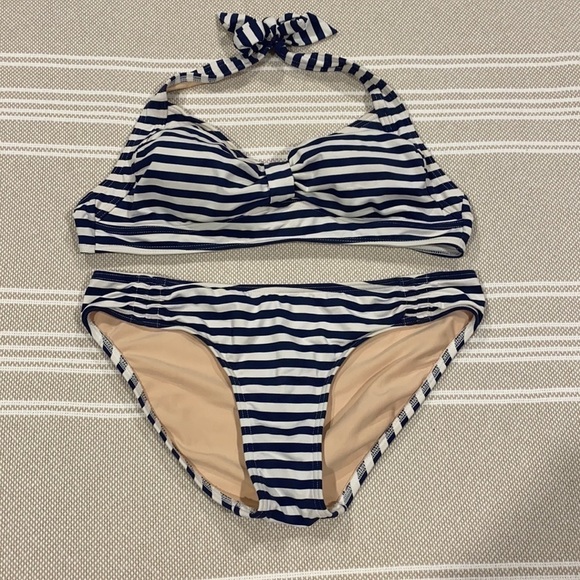 Lands End Striped Bikini size 6 - Picture 1 of 9
